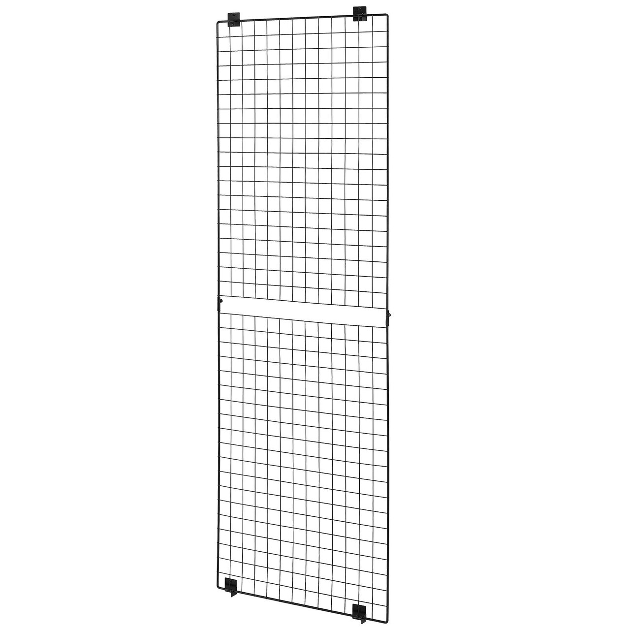 3-Pack Black Steel Grid Panels Wall-Mount Display Storage Organizer 24x72 in